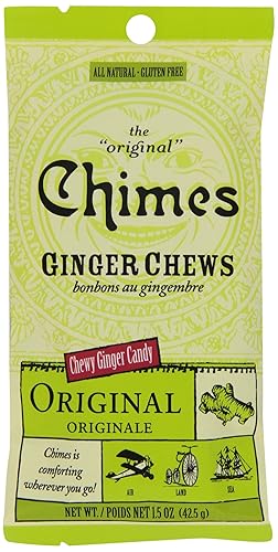 Chimes Ginger Chews, Peanut Butter, 1.5 Ounce (Pack of 12)
