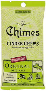 Chimes Ginger Chews, Peanut Butter, 1.5 Ounce (Pack of 12)