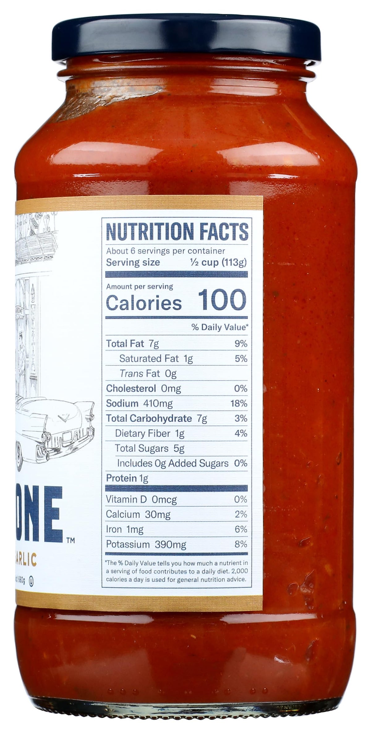 Carbone, Pasta Sauce Roasted Garlic, 22.3 Ounce
