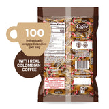 Colombina Coffee Delight Chewy Candy, Gluten-Free Soft Chewy Coffee Candies Made w/Authentic Colombian Coffee, 2 Pack (200 Count)