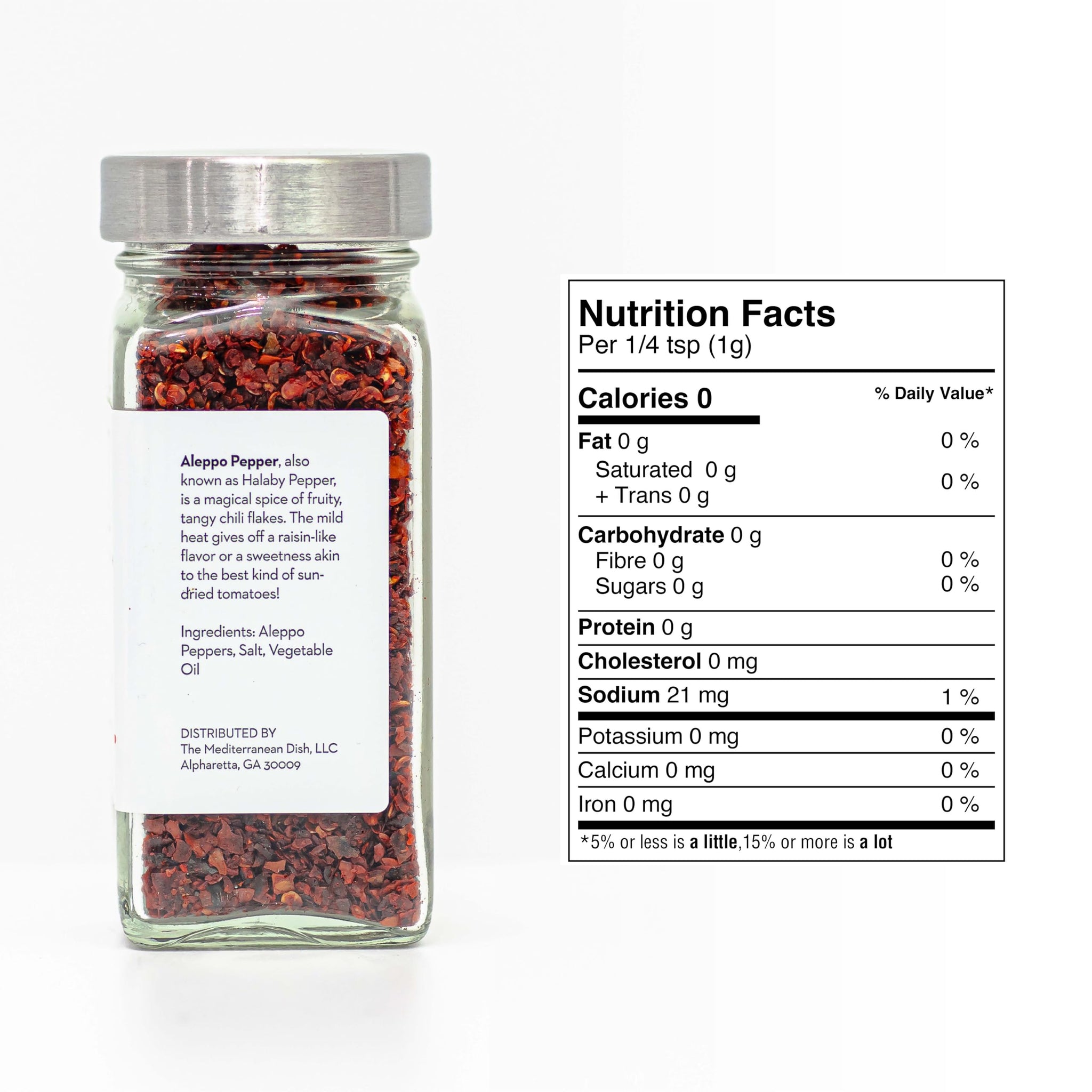 The Mediterranean Dish Aleppo Pepper - Fruity, Tangy, Chili Flakes for Cooking and Grilling - Gourmet Chef Essential - Rustic, Old World Seasoning