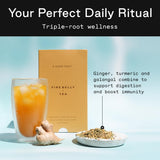 Firebelly Tea A Good Root, Organic Ginger, Turmeric & Galangal Tea, Herbal Loose Leaf Blend, Caffeine Free, Spicy Warming Tea for Digestion & Daily