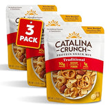 Catalina Crunch Protein Snack Mix - 10g Protein, 2g Sugar per Serving - Good Source of Fiber, Gluten Free - Traditional, 5.25 Ounce Bag (Pack of 3)