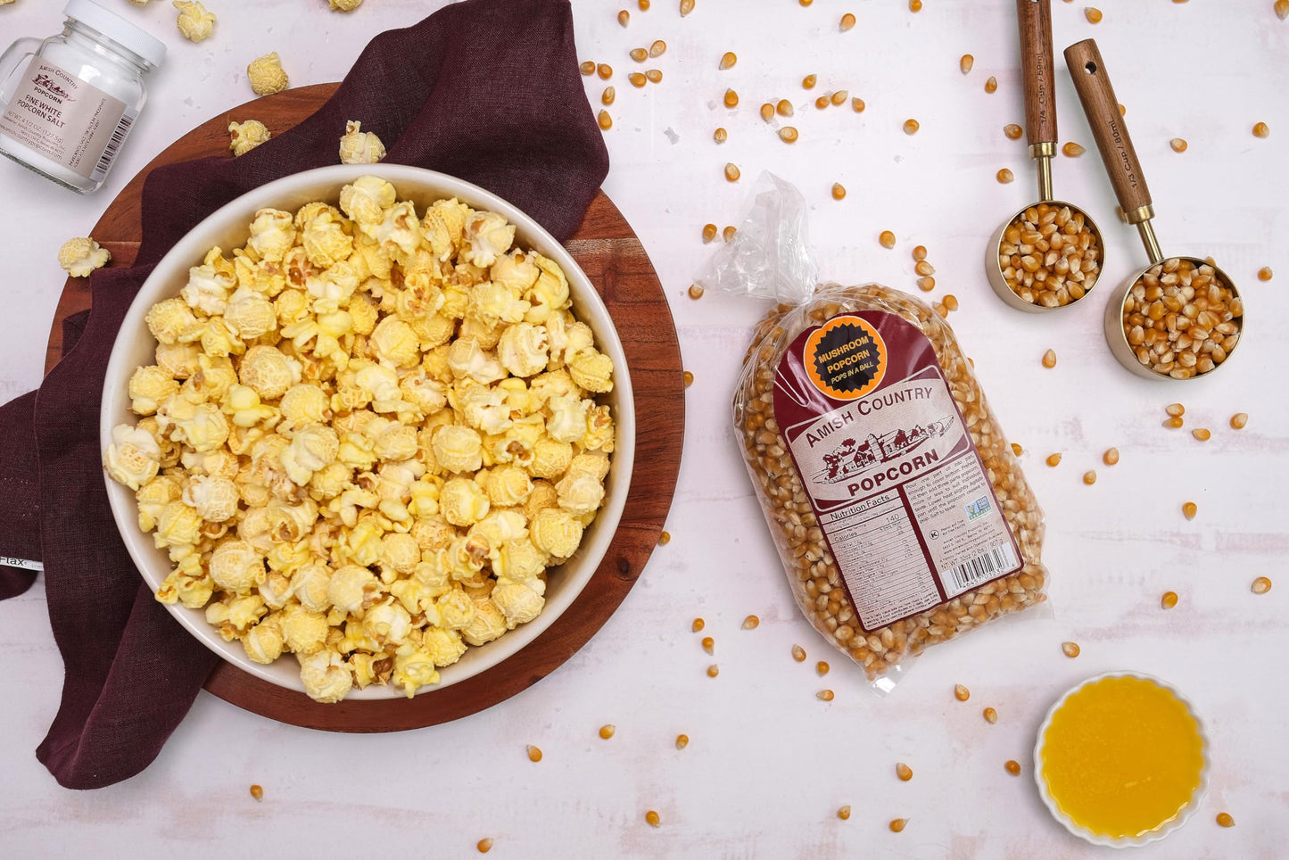 Amish Country Popcorn | 2 lbs Bag | Mushroom Popcorn Kernels | Old Fashioned, Non-GMO and Gluten Free (Mushroom - 2 lbs Bag)