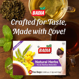 Badia Natural Herbs Tea, 25 Tea Bags (Pack of 2) - Herbal Blend for Brewing Hot or Iced Tea