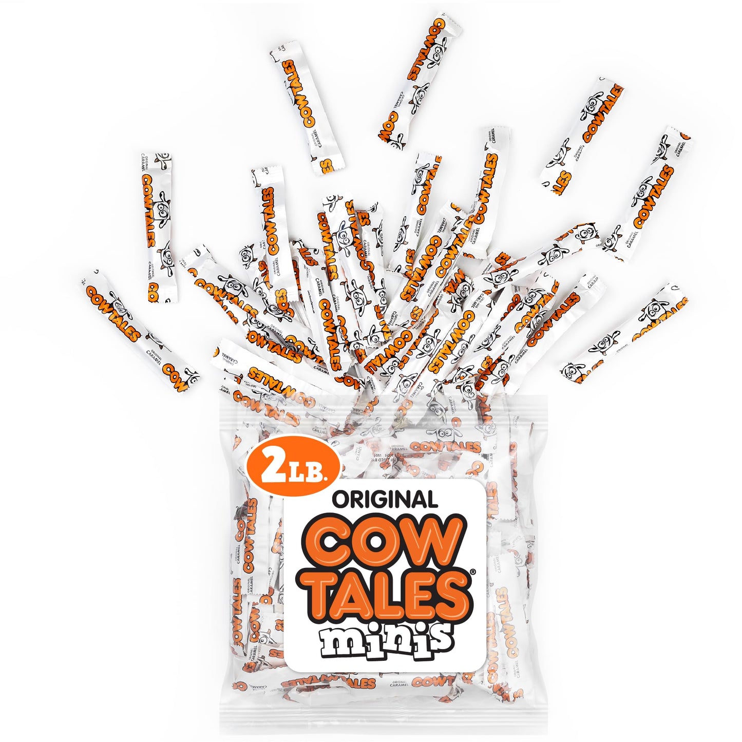 Goetze's Candy Vanilla Cow Tales Minis - 2 Pound Bag (32 Ounces) - Fresh from the Factory