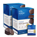 Verse 90% Dark Chocolate Squares - Gluten Free, Keto, Low Sugar Snack - Creamy Dark Cocoa - Only 1g Cane Sugar - Individually Wrapped, Vegan Cacao