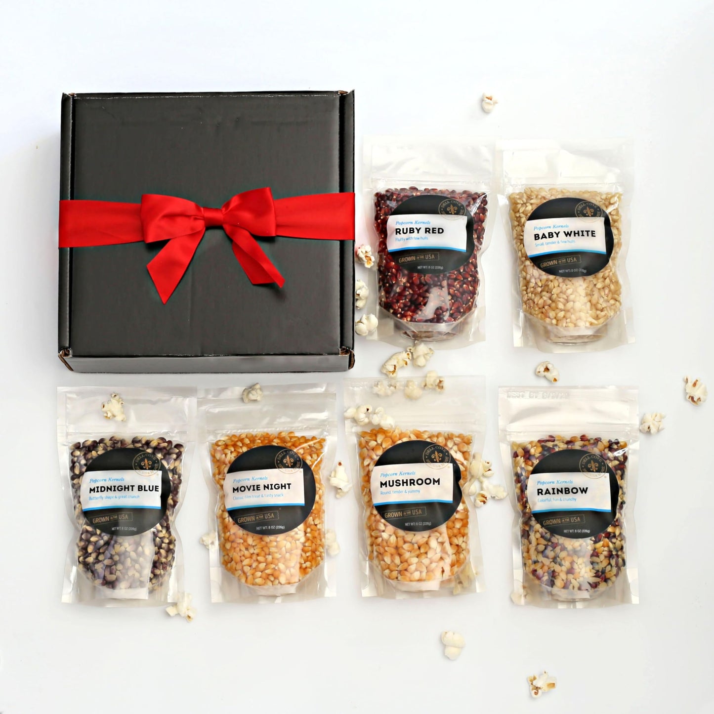 Dell Cove Spices Gourmet Popcorn Kernel 6-Pack Variety Gift Set | Six Pack of Heirloom Kernels for Game Days and Movie Nights