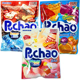 Puchao Gummy n' Soft Candy (3 pack) Fruit Soda(Apple, Watermelon, Grape, Orange), Bubbly Soda (Cola, Ramune Soda), Mellow Taste (Yogurt Drink, Peach)