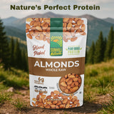 Sunhill Naturals Raw Whole Almonds | Heart-Healthy Omega 3 Raw Almonds | Omega 3 Nuts for Snacking | Keto Snacks for Adults and Kids