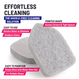 Moku Home Replacement Scrubber Refill for Moku Home Extendable Tub Tile Shower Brush for Cleaning Non-Scratch (2X Scrubber Sponge Gray)