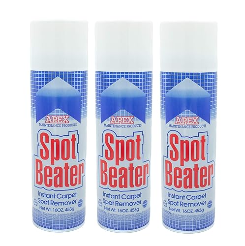 Spot Beater Instant Carpet Spot Remover for Fresh, Old & Stubborn Stains Such as Oil, Grease, Ink, Lipstick, Coffee, Pet Stains & More, 16 Oz, Pack