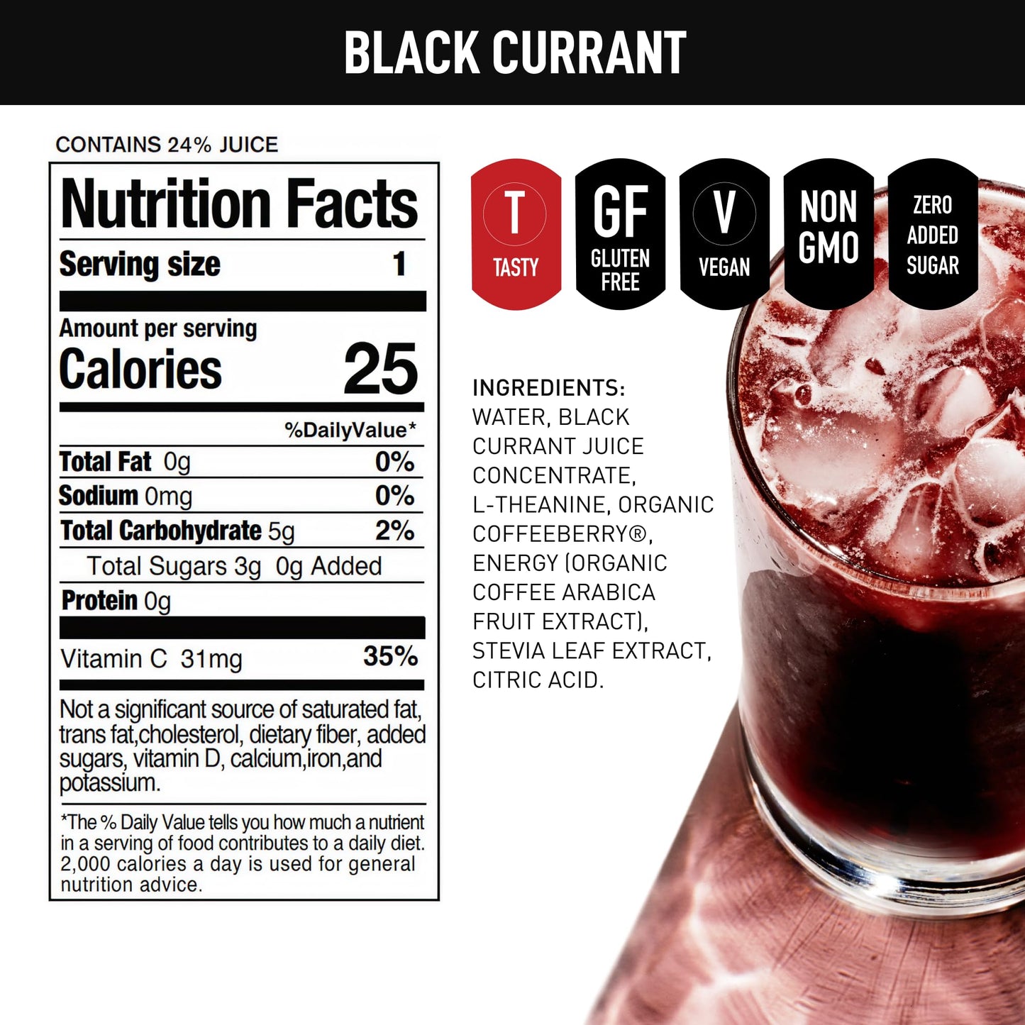 AUTOFOCUS Functional Energy Drink - Natural Focus Drink with Coffee Fruit & L-Theanine - Clean Caffeine Brain Booster - No Added Sugar. Productivity