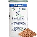 Great River Milling Organic Whole Grain Hard Red Spring Wheat Berries | Hard Red Whole Wheat | High Protein & Gluten | Non-GMO & Kosher | Perfect For Wheat Bread, Salad, Pilaf, Bagels & More | 25 Lb