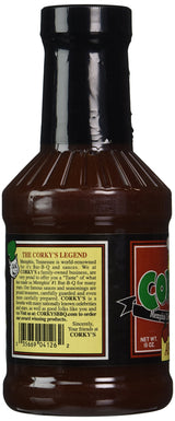 Corky's Memphis' Own Bar B Q Sauce * New Apple Flavor Barbecue Sauce * Net Weight 18 oz