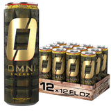OMNI Energy Drink Pineapple MK2 12 Oz (Pack of 12) | Contains 200mg Clean Caffeine, B Vitamins | Sugar-Free, Low Calorie, Energy Drink for All-Day