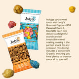 Jody’s Gourmet Popcorn Bundle - Recipe 53 Caramel Corn & Confetti Popcorn, 12-Pack, 7oz Bags - Sweet & Salty Popcorn Gift Pack for Parties, Movie