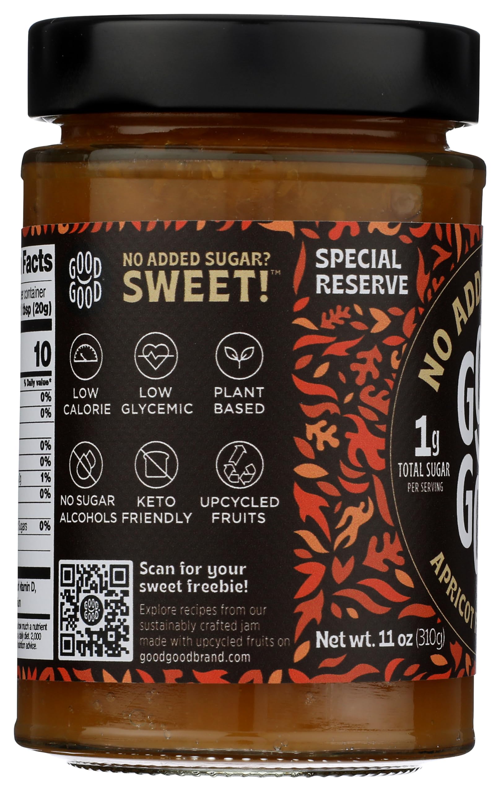 GOOD GOOD Special Reserve Apricot Fruit Spread, 11 OZ
