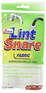 Lot of 12 Lint Snare ® Fabric Washing Machine Traps with Ties Clamps (6 Packs of 2)