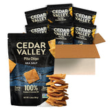 Cedar Valley Pita Chips Sea Salt | 180g (Pack of 6) | Seed Oil Free, Cooked in 100% Coconut Oil | Crisp, Golden & Flaky | No Preservatives, Non-GMO