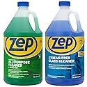 Zep All-Purpose Cleaner & Degreaser Concentrate 1 Gal (1 Unit) and Zep Streak-Free Glass Cleaner 1 Gal (1 Unit) ECBD042 - Gallon Cleaning Bundle