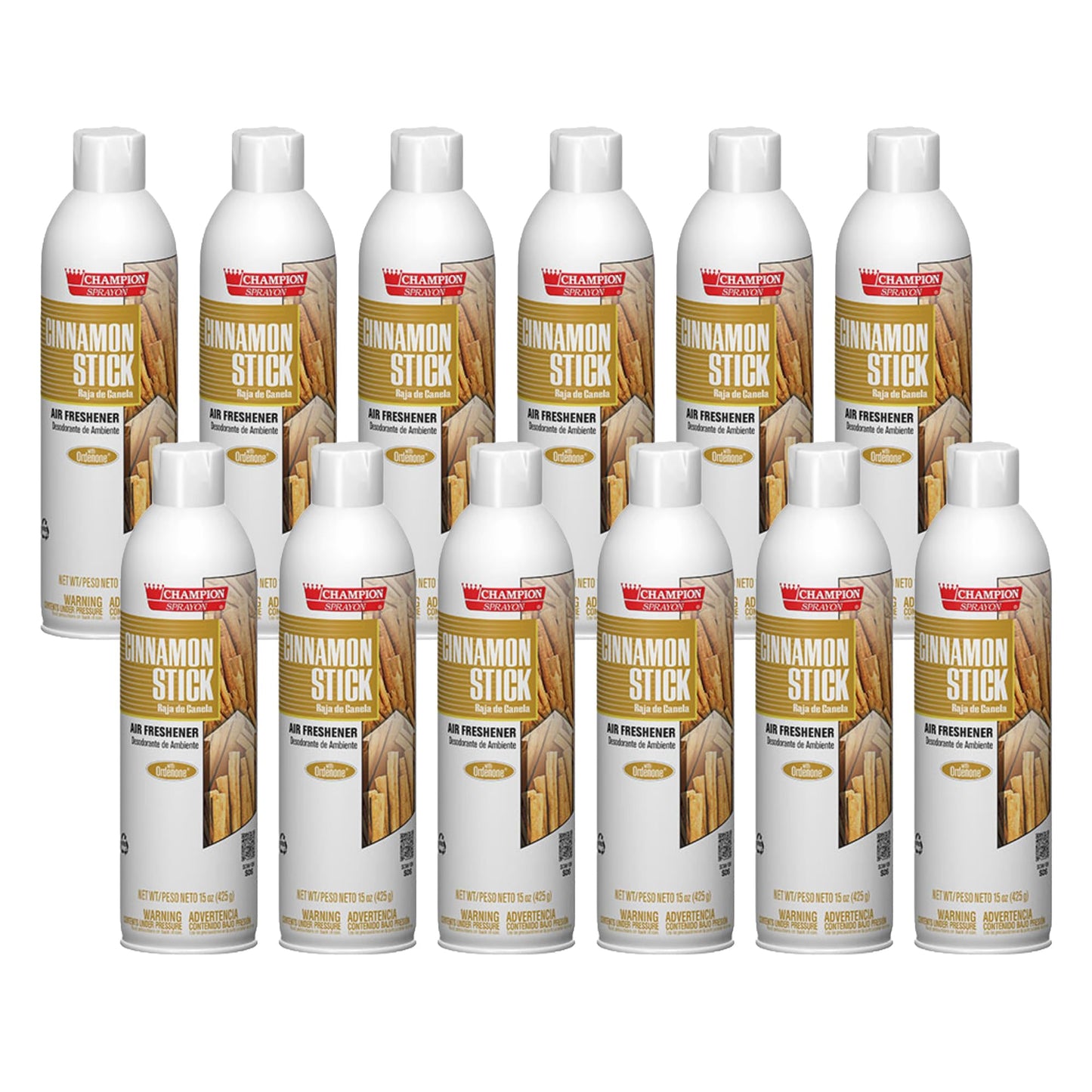 Champion Sprayon air fresheners Cinnamon Stick net 15 oz.. Case 12 cans.