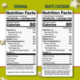 SkinnyPop Variety Pack Original and White Cheddar Popcorn, Gluten Free, Vegan Popcorn, Non-GMO, Healthy Popcorn Snacks, Skinny Pop, 0.5oz Individually
