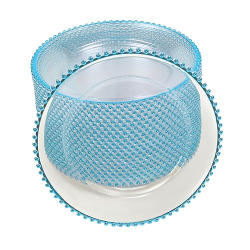 Tiozuiu 25PCS Plastic Paper Plates Set for Party, Clear Charges Plates Desechables Elegant for Dinner, 12.6Inch Wedding Plastic Plates for Event
