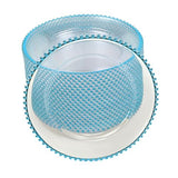 Tiozuiu 25PCS Plastic Paper Plates Set for Party, Clear Charges Plates Desechables Elegant for Dinner, 12.6Inch Wedding Plastic Plates for Event