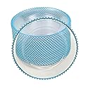 Tiozuiu 25PCS Plastic Paper Plates Set for Party, Clear Charges Plates Desechables Elegant for Dinner, 12.6Inch Wedding Plastic Plates for Event