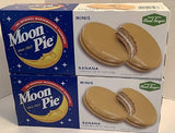 Moon Pie Minis Banana Marshmallow Sandwich . 2 pack. (2 Boxes Of 6 Pies Each) . Total 12 Minis Pies