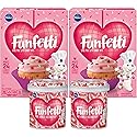 Funfetti Mother's Day Bundle, 2 of each: Cake & Cupcake Mix with Candy Bits, 15.25 oz and Pink Vanilla Frosting with Sprinkles, 15.6 oz