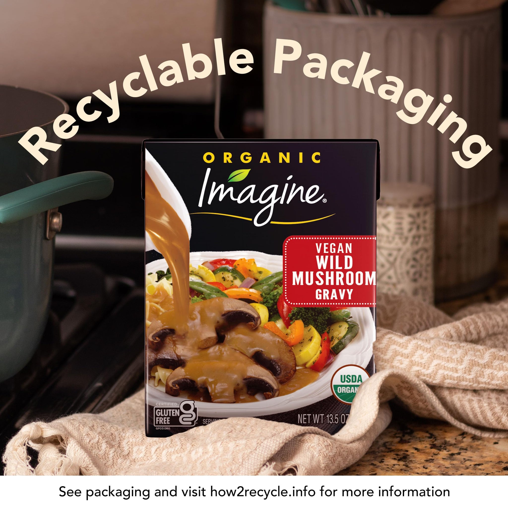 Imagine Organic Vegan Wild Mushroom Gravy 13.5 oz