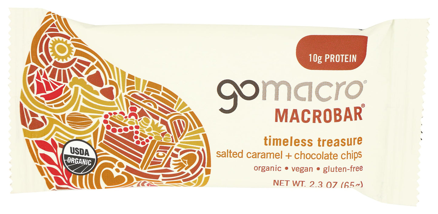 GoMacro Macrobar, Salted Caramel & Chocolate Chips, 2.3 Ounce
