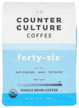 Counter Culture Coffee Organic Forty Six Blend Whole Bean Coffee, 24 OZ
