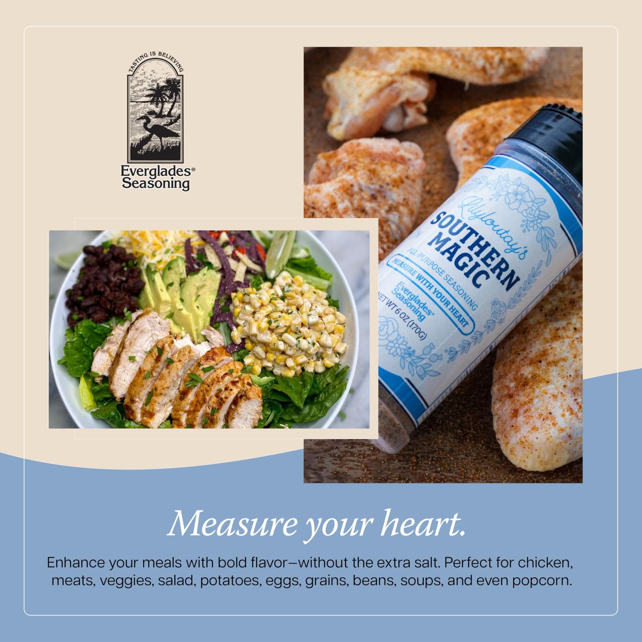 Everglades Lily Lou Tay's Southern Magic Seasoning - All-Purpose Southern Spice Blend - 6 oz