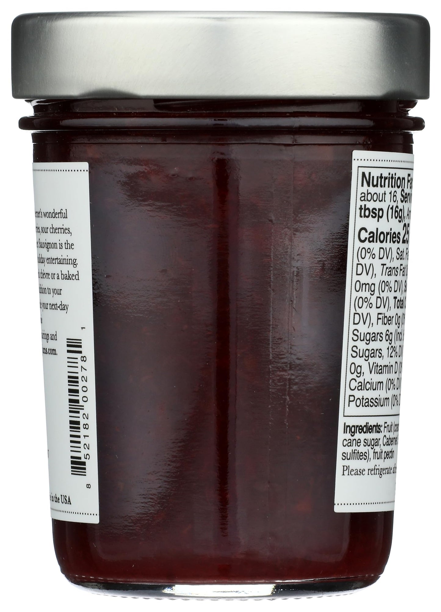 BONNIES JAMS Jam Cranberry Cherry Cabernet, 8.75 OZ