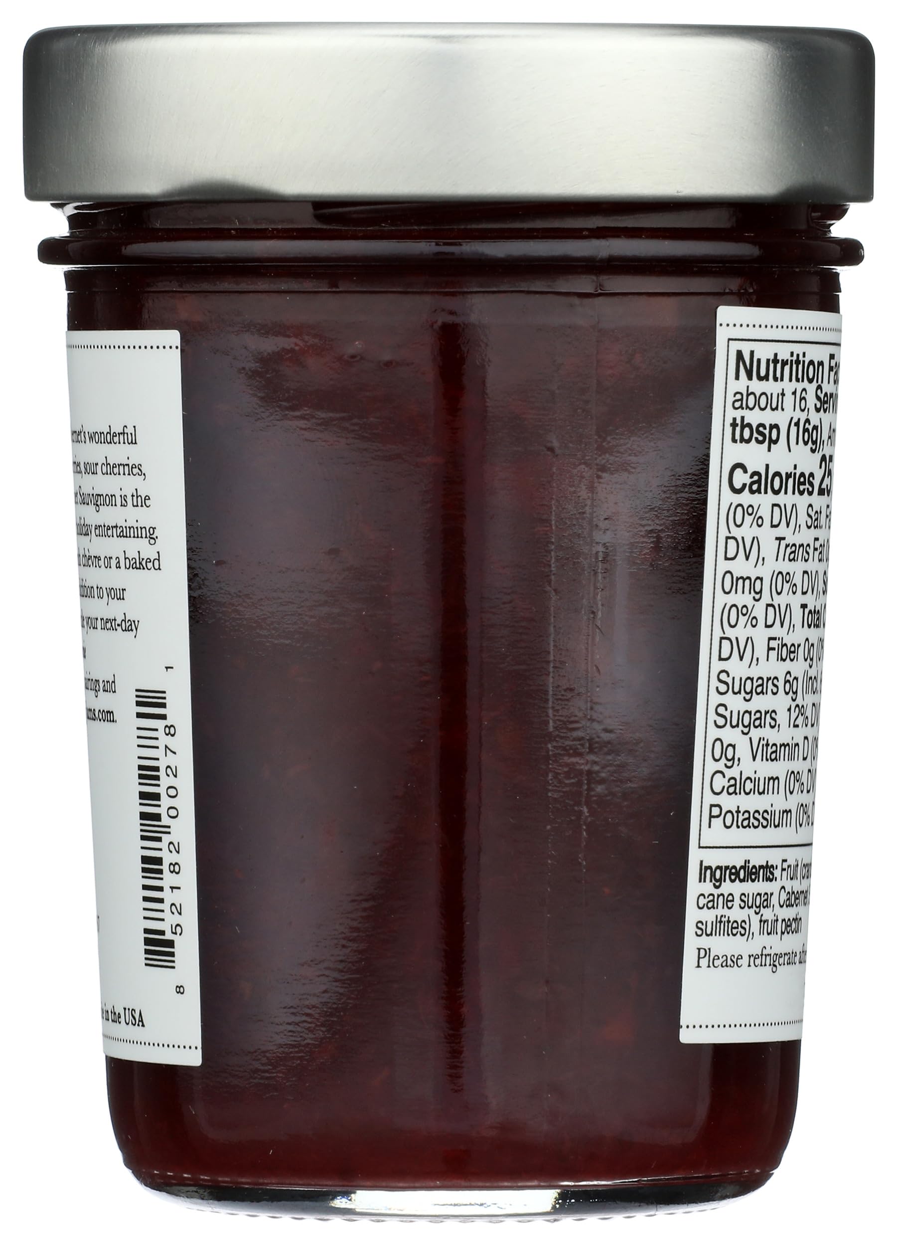 BONNIES JAMS Jam Cranberry Cherry Cabernet, 8.75 OZ