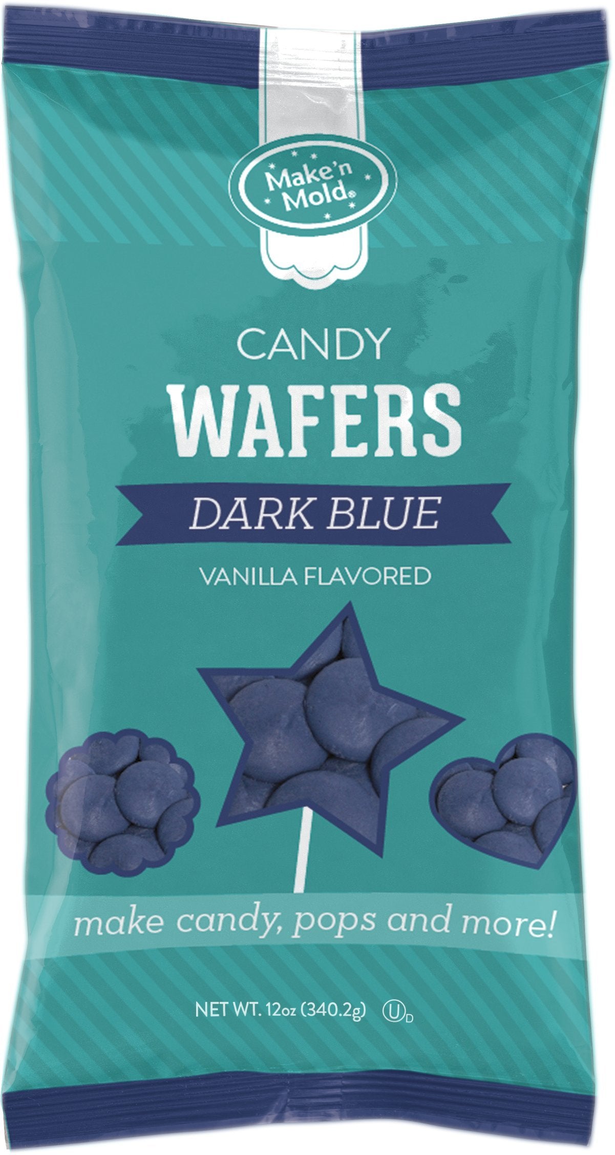Make'n Mold Vanilla-Flavored Melting Candy Wafers Dark Blue, 12 Ounce