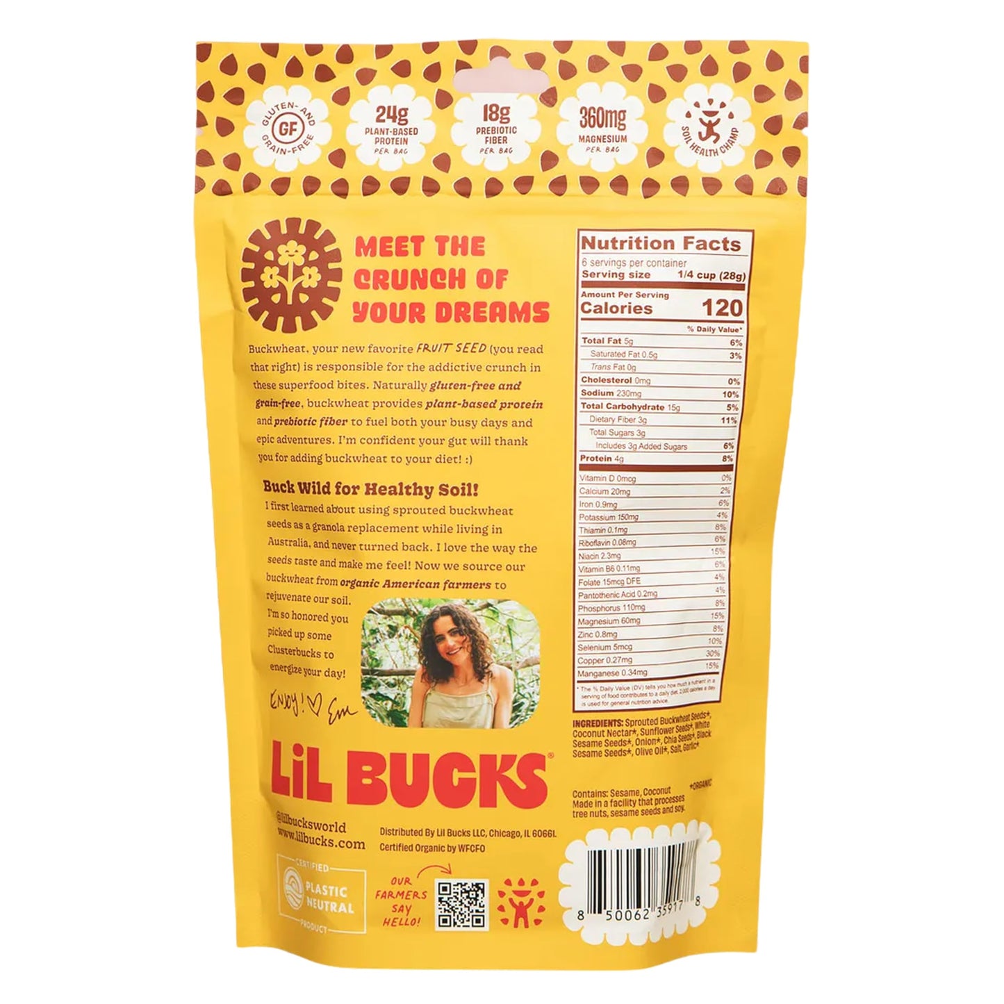 Lil Bucks Organic Hot Honey Clusterbucks, 6 Ounce