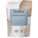 Waka Instant Black Tea Mix, Earl Grey - Black Tea and Pleasant Bergamont Flavor, Unsweetened Powder for 50 Quarts or 200 Cups - Easy and Quick Hot or