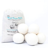 Wool Dryer Balls (Pack of 6) - Natural Fabric Softener, Reusable, Reduces Wrinkles, Saves Drying Time - Superior to Plastic Balls and Liquid