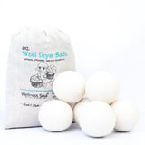 Wool Dryer Balls (Pack of 6) - Natural Fabric Softener, Reusable, Reduces Wrinkles, Saves Drying Time - Superior to Plastic Balls and Liquid