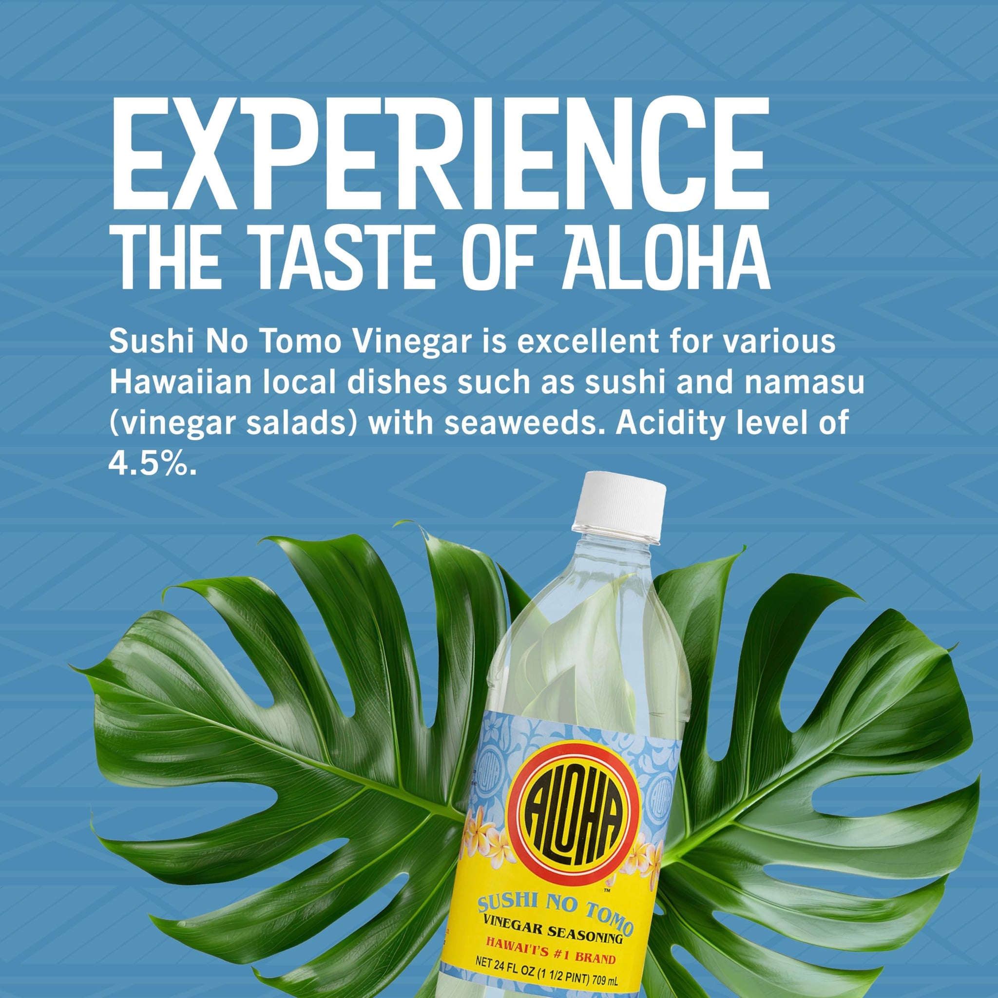 Aloha Shoyu - Sushi No Tomo Vinegar - 4.5% Acidity Level - Made in Hawaii - 24 oz. Bottle