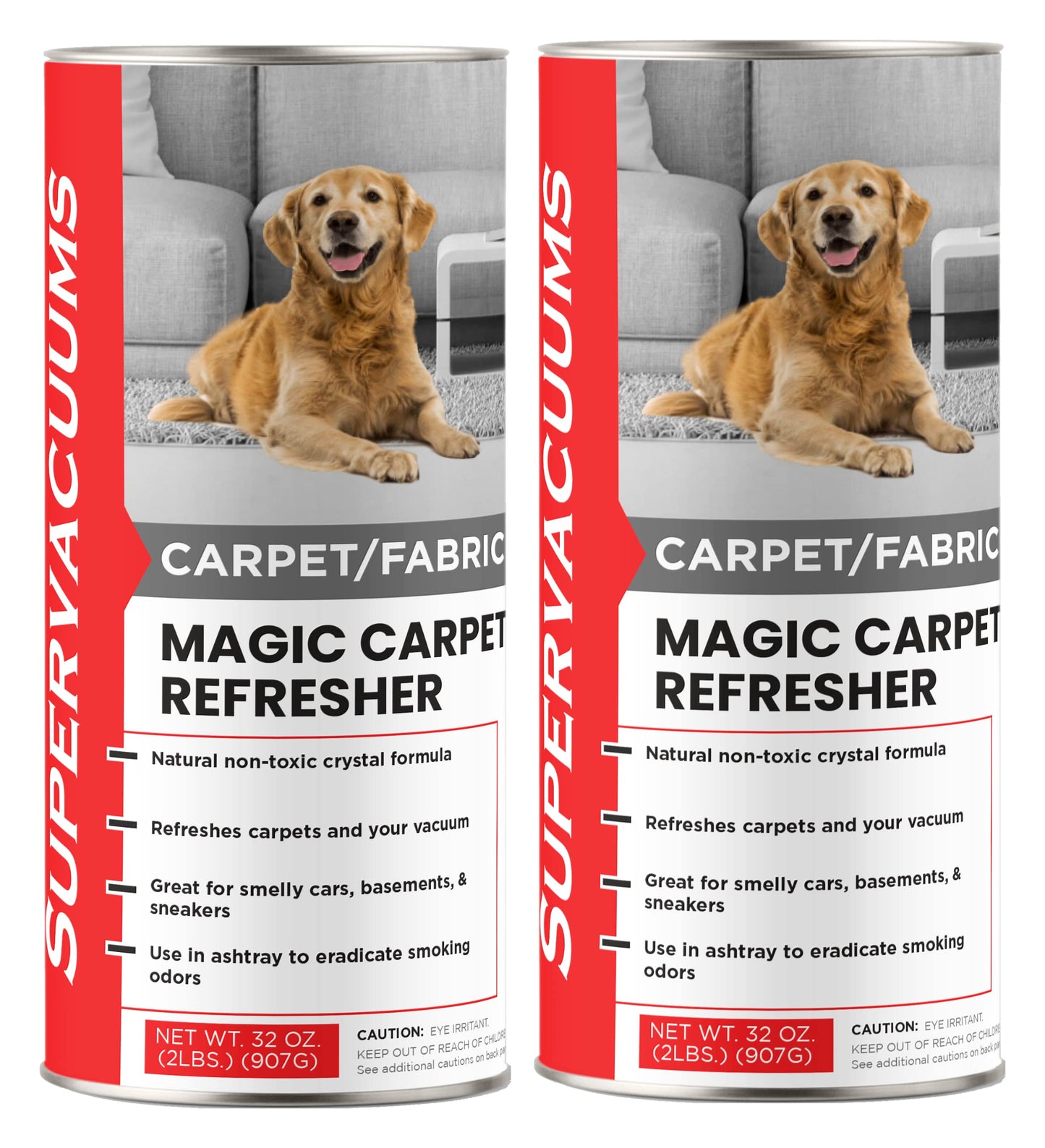 Supervacuums Magic Carpet Refresher for Carpet and Fabric - 2-Pack of 32oz Cans