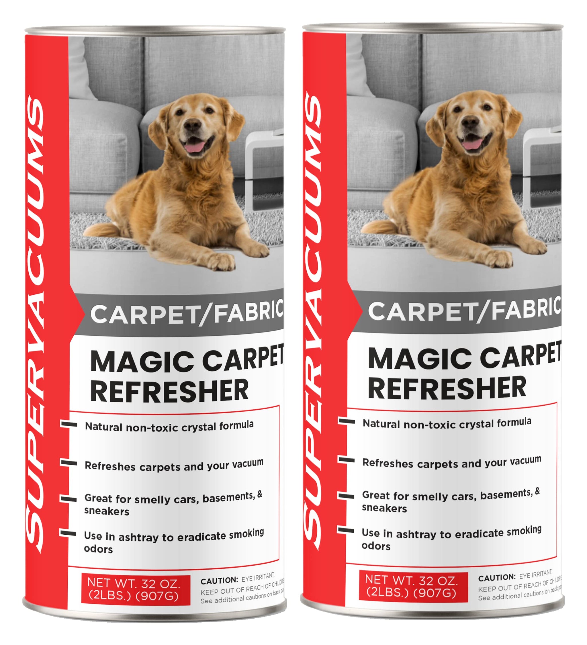 Supervacuums Magic Carpet Refresher for Carpet and Fabric - 2-Pack of 32oz Cans