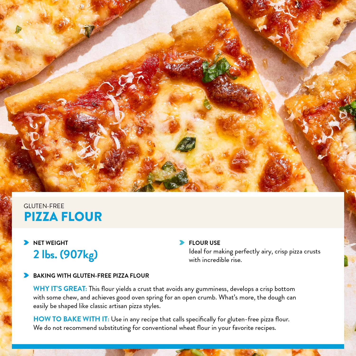 King Arthur Gluten Free Pizza Flour: Crispy Neapolitan-Style Crust - 32 oz Box, Perfect for GF Baking, Celiac-Friendly, 00 Pizza Dough Mix