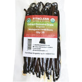 26 Organic Madagascar Vanilla Beans Extract Exclusive Grade B| 4.5" - 5.5" by FITNCLEAN VANILLA| Certified USDA Organic. Bulk Dry Whole Bourbon
