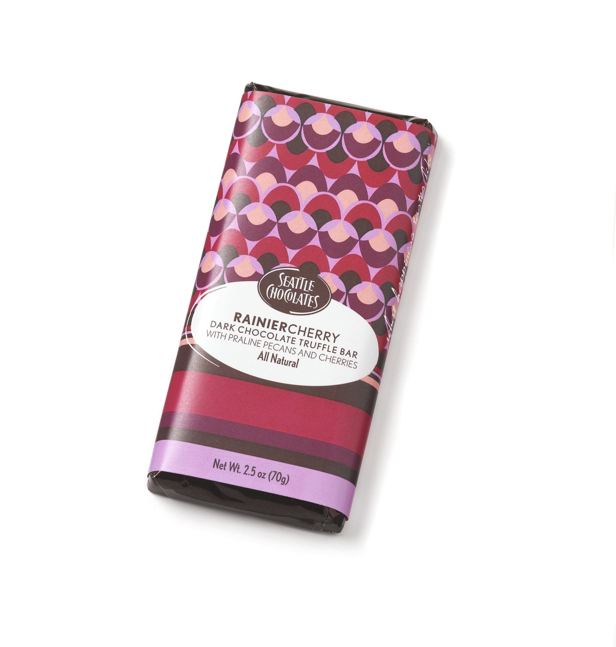 Seattle Chocolates Rainier Cherry Dark Chocolate Truffle Bar, 2.5-Ounce Bars (Pack of 12)