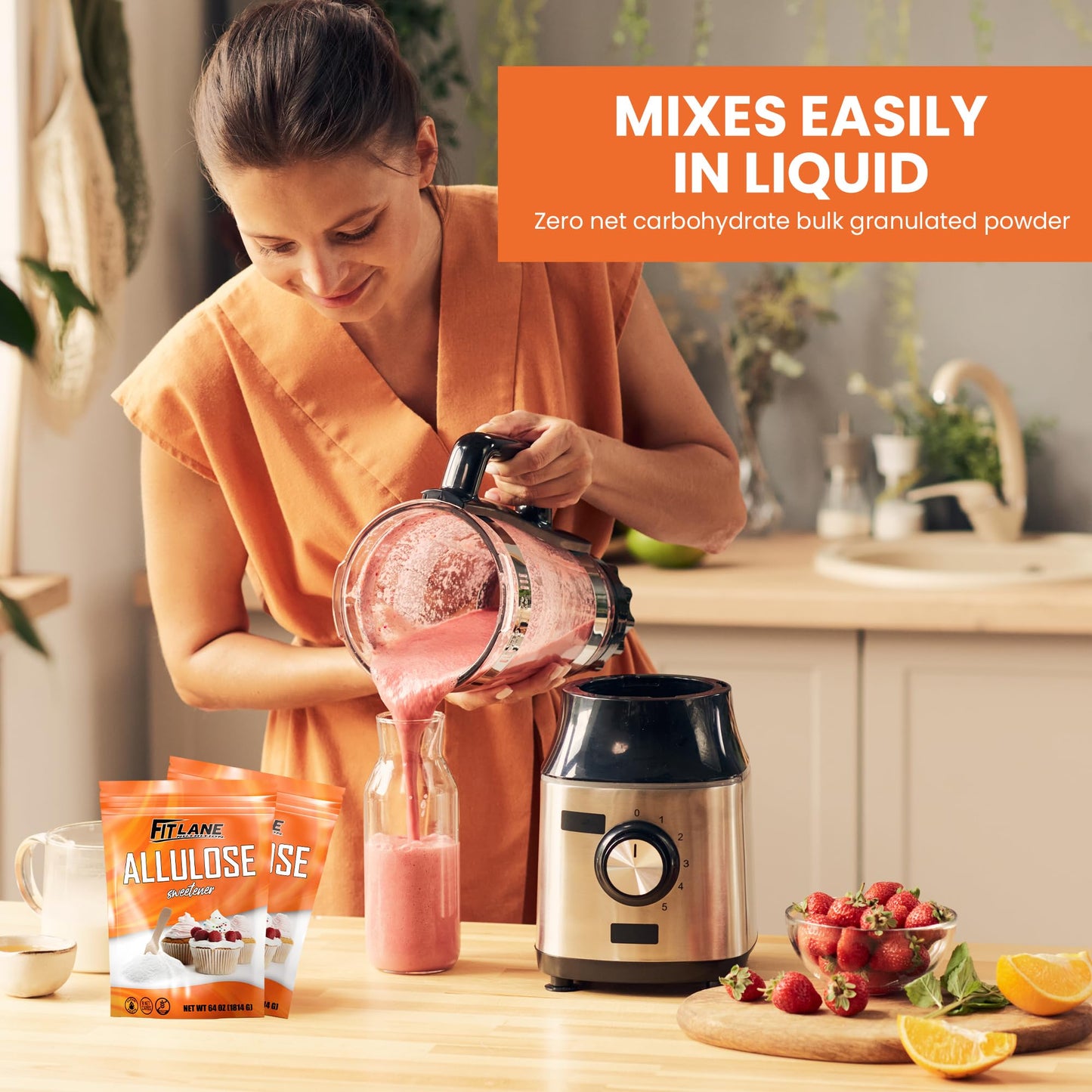 Allulose Sweetener 4 lbs - Pure Low Calorie Zero Net Carb Natural Keto Sugar Substitute With No Aftertaste - Perfect for Baking and Sweetening Your